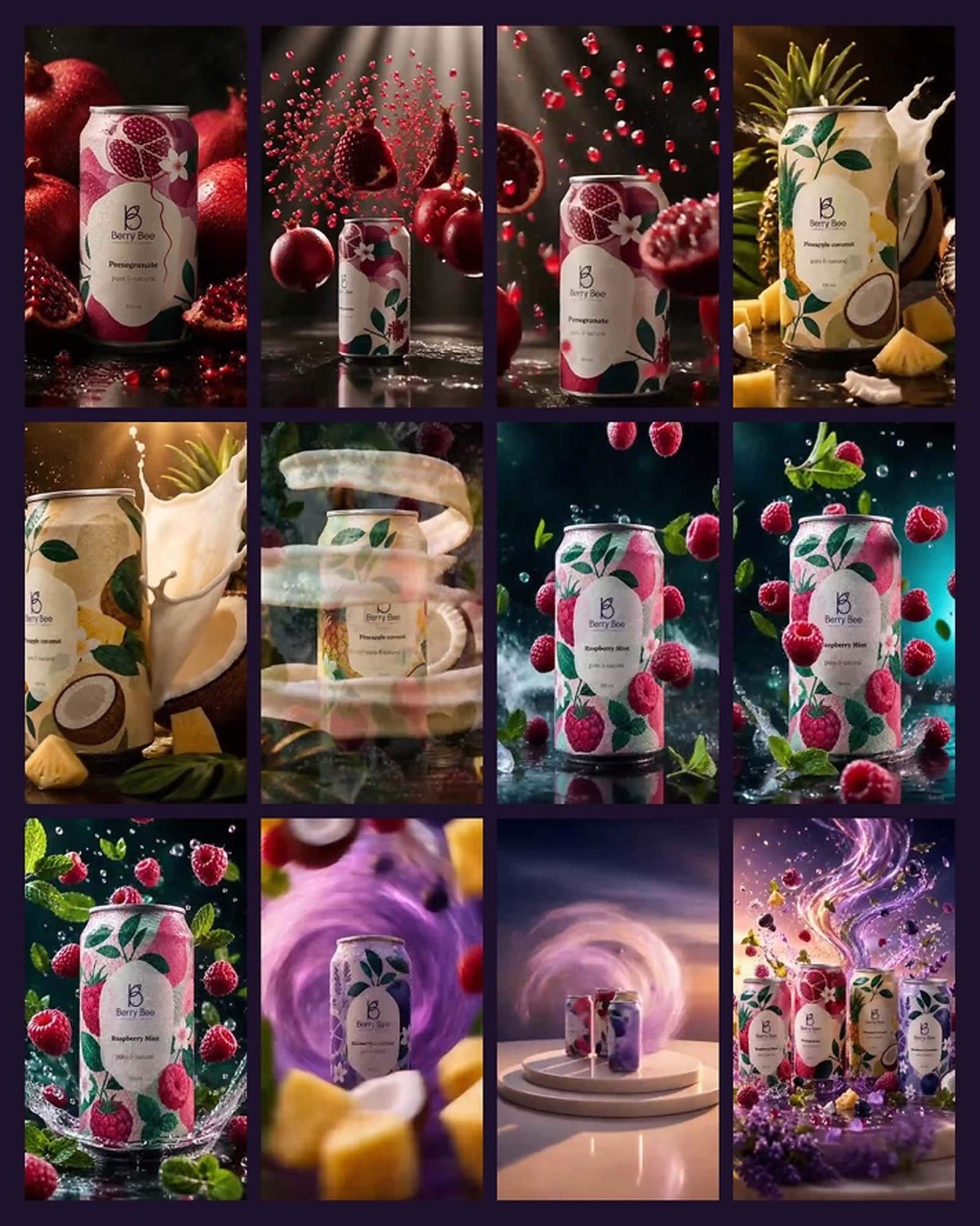 Berry Bee storyboard and visual frames